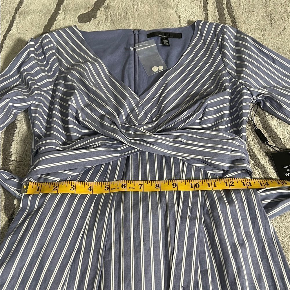 WHBM Poplin Twist-Front Midi Shirt Dress - Picture 9 of 15